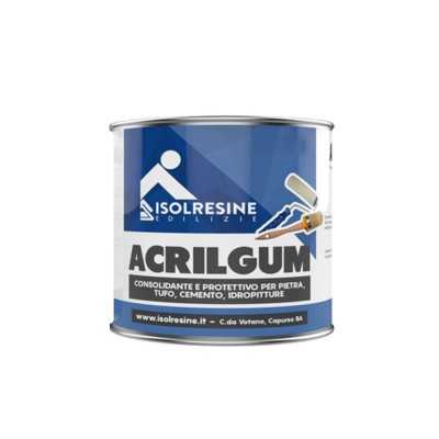 Isolresine - Acrilgum - Consolidante e protettivo per pietra, tufo, cemento e idropitture